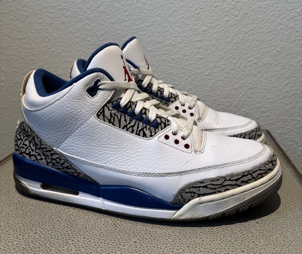 Nike Men's Air Jordan 3 Retro 2011 True Blue Sneakers Shoes Size 11.5 US
